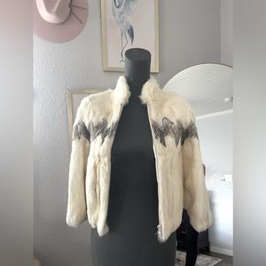 ✨Vintage white fur coat✨ 100% rabbit fur